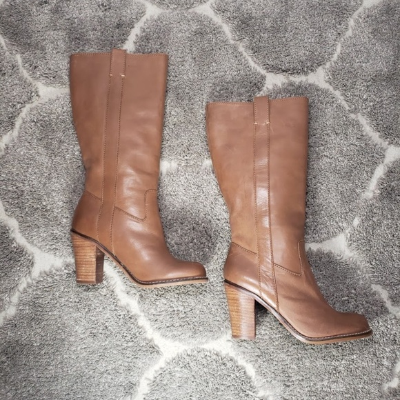 SOLD Lucky Brand Leather Rider Boots in Tuscany - Picture 3 of 8